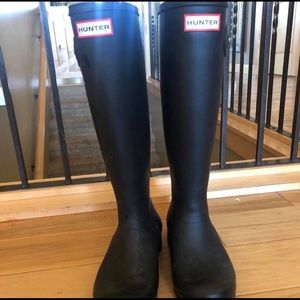 Matte Black Hunter Rain Boots